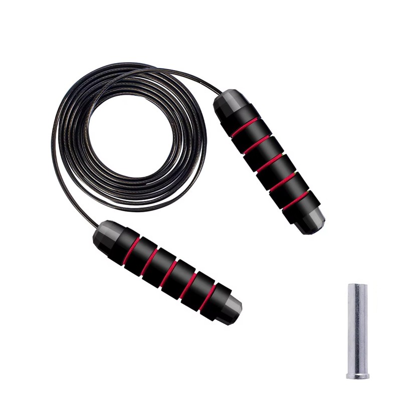 Скакалка швидкісна для кросфіту Cornix Speed Rope Classic з обтяженням XR-0354 Black/Red