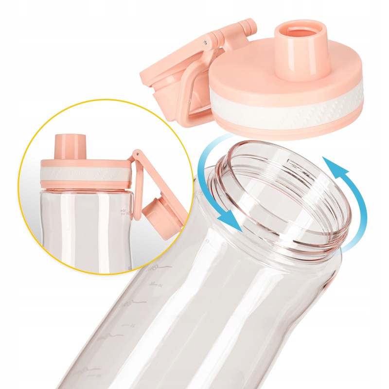 Пляшка для води спортивна 4FIZJO 850 мл Pink (P-5905973403818)