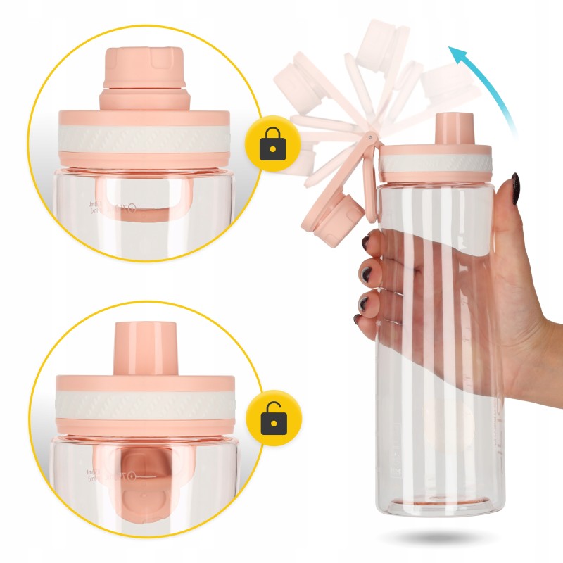 Пляшка для води спортивна 4FIZJO 850 мл Pink (P-5905973403818)