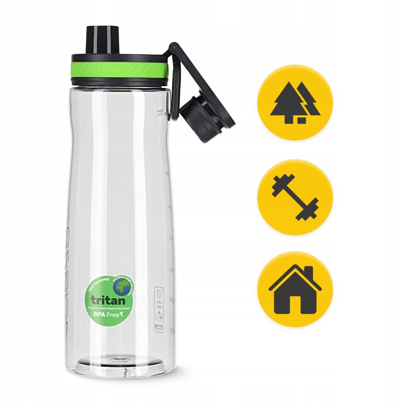 Пляшка для води спортивна 4FIZJO 850 мл Green (P-5905973403801)