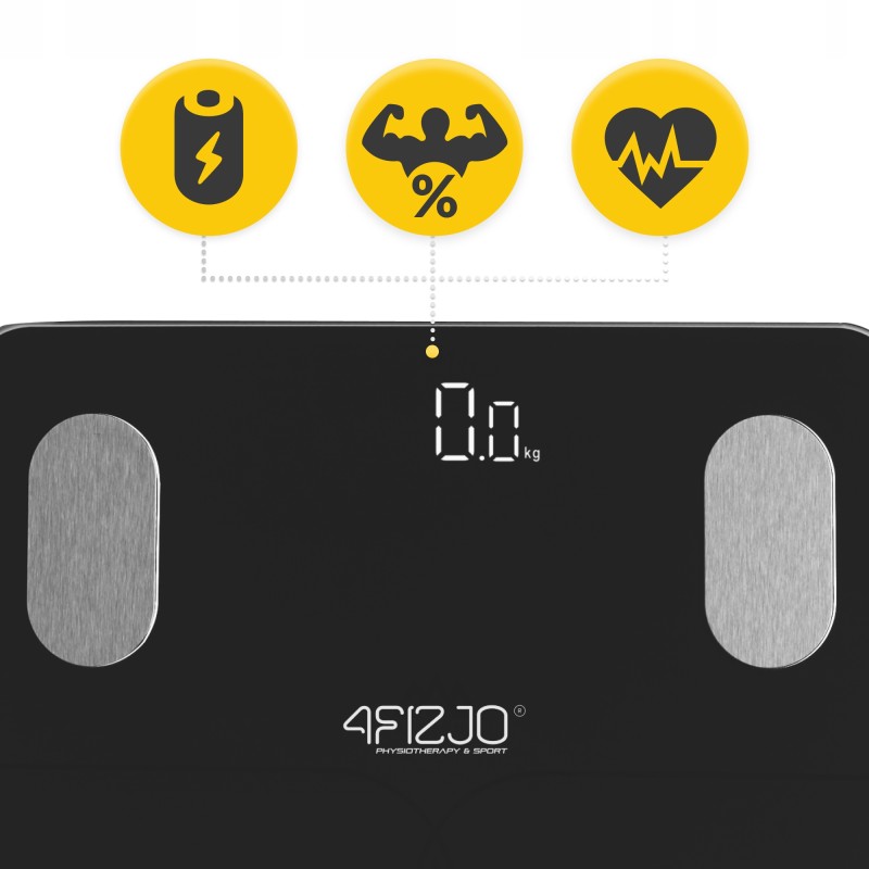 Ваги підлогові аналітичні 4FIZJO Lite до 180 кг Black (P-5905973404044)
