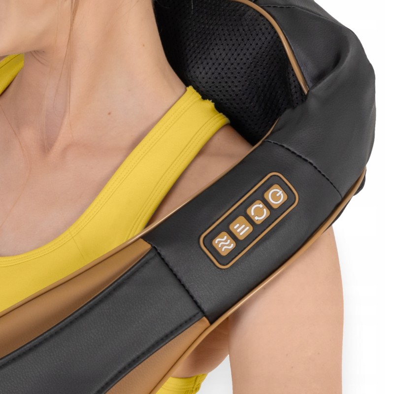 Накидка-масажер 4FIZJO Shiatsu Pro+ для шиї та спини Black/Gold (P-5907739312358)