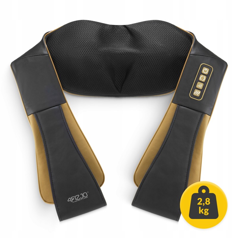 Накидка-масажер 4FIZJO Shiatsu Pro+ для шиї та спини Black/Gold (P-5907739312358)
