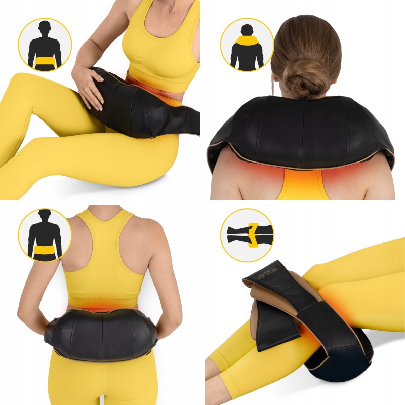 Накидка-масажер 4FIZJO Shiatsu Pro+ для шиї та спини Black/Gold (P-5907739312358)