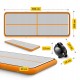 Мат гімнастичний надувний 4FIZJO Air Track Mat 500 x 200 x 20 см White/Orange (P-5907739312051)