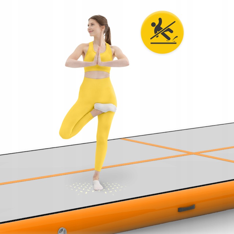 Мат гімнастичний надувний 4FIZJO Air Track Mat 500 x 200 x 20 см White/Orange (P-5907739312051)