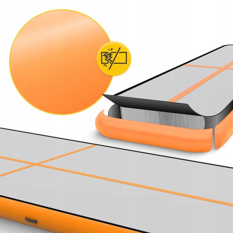 Мат гімнастичний надувний 4FIZJO Air Track Mat 500 x 200 x 20 см White/Orange (P-5907739312051)