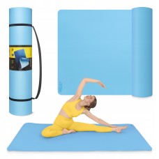 Килимок (мат) спортивний 4FIZJO TPE Gigant 200 x 125 x 2 см для йоги та фітнесу Sky Blue (P-5907739318985)