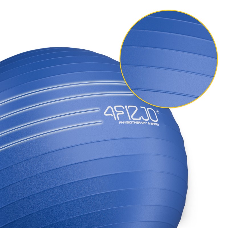 М'яч для фітнесу (фітбол) 4FIZJO 55 см Anti-Burst Blue (P-5905973404723)
