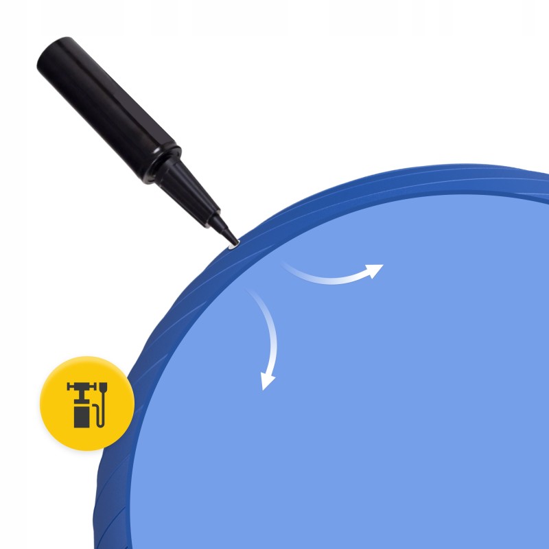 М'яч для фітнесу (фітбол) 4FIZJO 55 см Anti-Burst Blue (P-5905973404723)