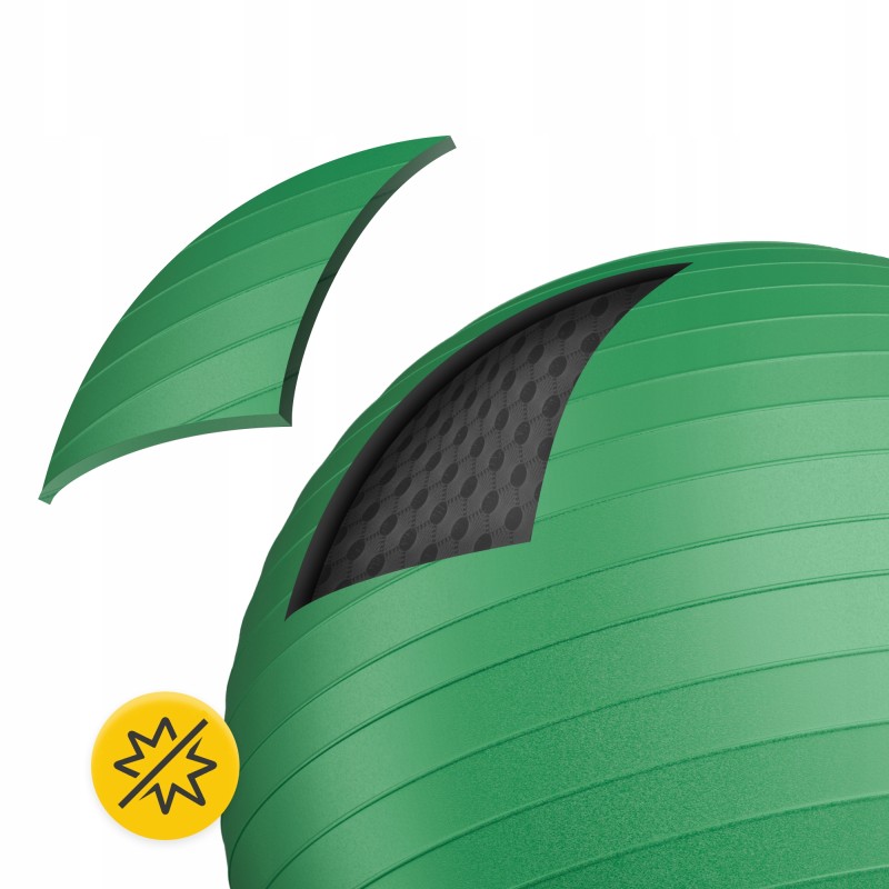 М'яч для фітнесу (фітбол) 4FIZJO 55 см Anti-Burst Green (P-5907739316264)