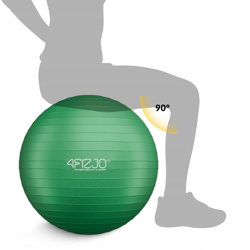 М'яч для фітнесу (фітбол) 4FIZJO 55 см Anti-Burst Green (P-5907739316264)