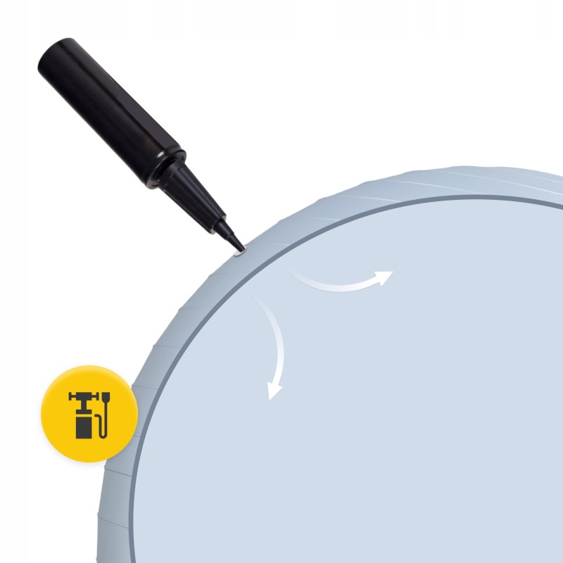 М'яч для фітнесу (фітбол) 4FIZJO 55 см Anti-Burst Grey (P-5905973404747)