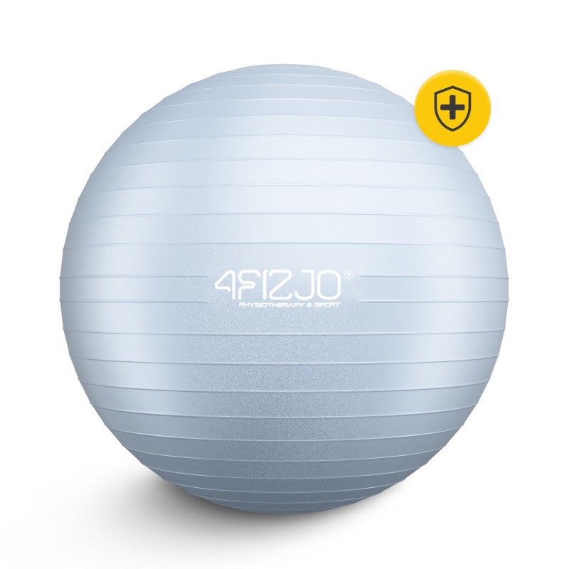 М'яч для фітнесу (фітбол) 4FIZJO 65 см Anti-Burst Grey (P-5905973404785)