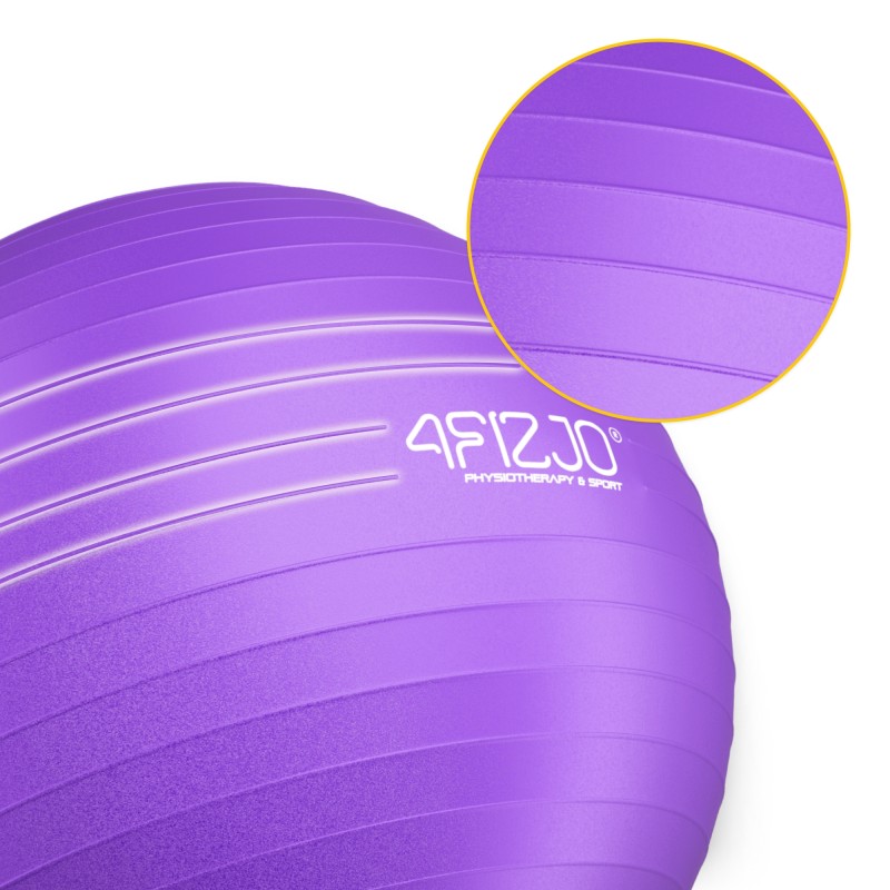 М'яч для фітнесу (фітбол) 4FIZJO 75 см Anti-Burst Violet (P-5905973404815)