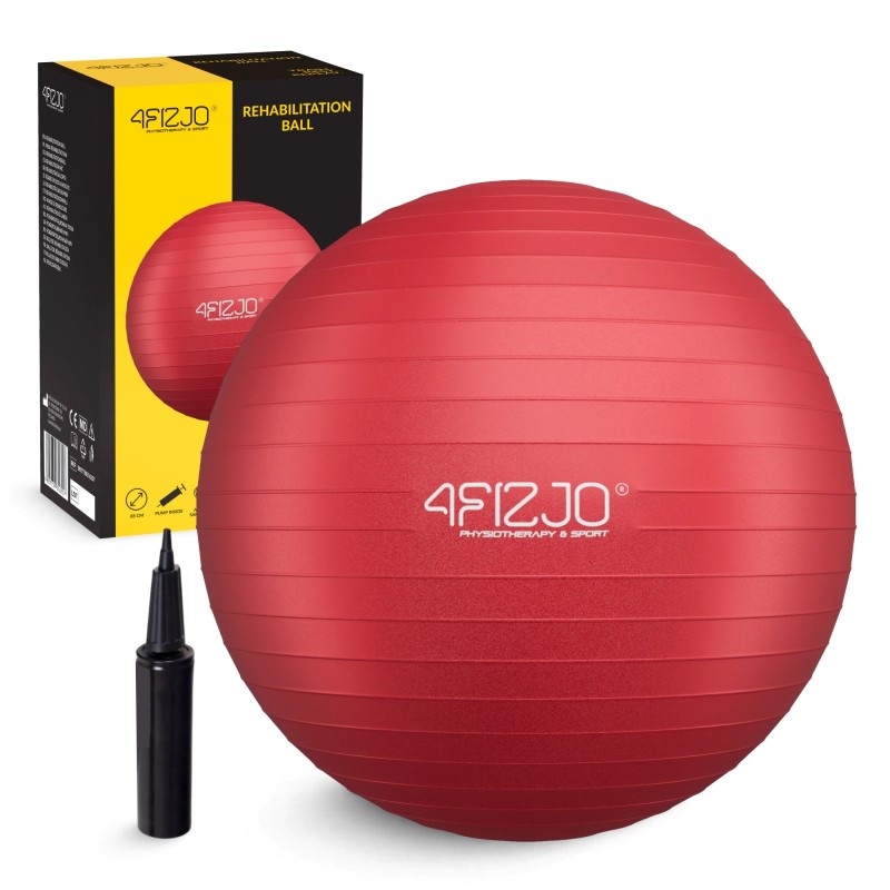 М'яч для фітнесу (фітбол) 4FIZJO 85 см Anti-Burst Red (P-5907739316387)