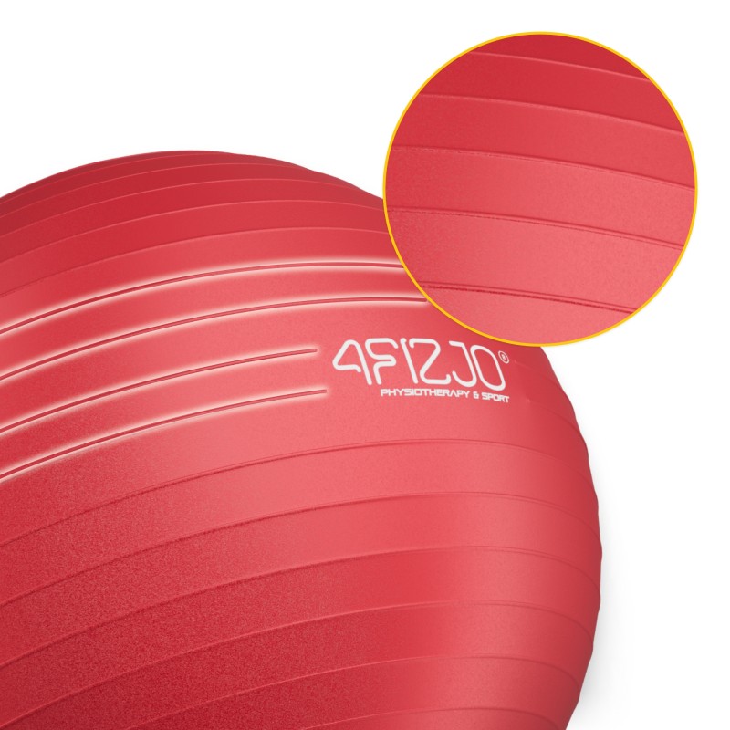 М'яч для фітнесу (фітбол) 4FIZJO 85 см Anti-Burst Red (P-5907739316387)