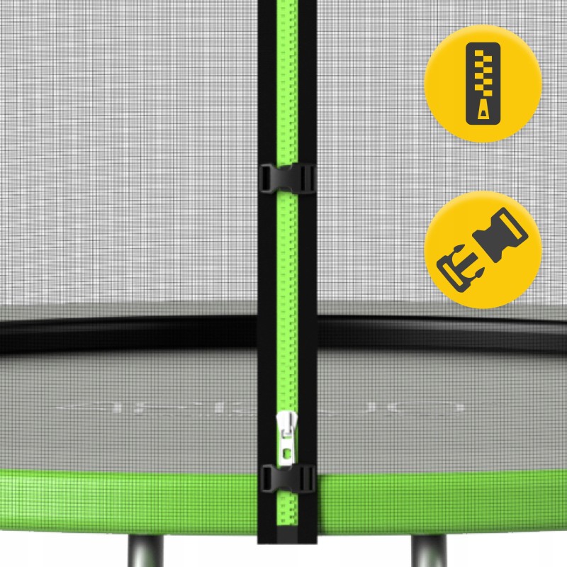 Батут із зовнішньою сіткою 4FIZJO Classic 8FT 252 см Black/Green (P-5907739314123)