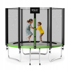 Батут із зовнішньою сіткою 4FIZJO Classic 8FT 252 см Black/Green (P-5907739314123)