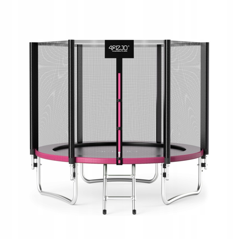 Батут із зовнішньою сіткою 4FIZJO Classic 8FT 252 см Black/Pink (P-5907739314536)