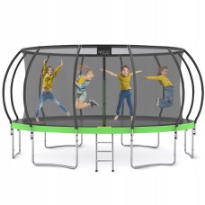 Батут із внутрішньою сіткою 4FIZJO PRO 16FT 496 см Black/Green (P-5907739319241)