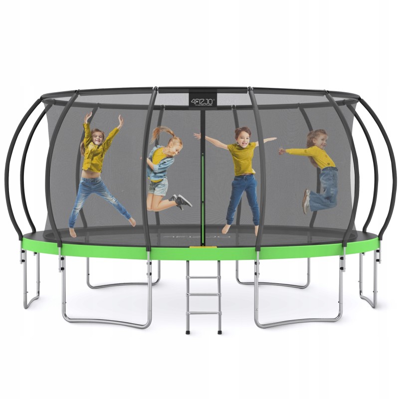 Батут із внутрішньою сіткою 4FIZJO PRO 16FT 496 см Black/Green (P-5907739319241)