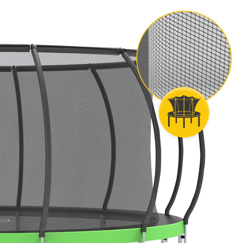 Батут із внутрішньою сіткою 4FIZJO PRO 16FT 496 см Black/Green (P-5907739319241)