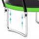 Батут із внутрішньою сіткою 4FIZJO PRO 16FT 496 см Black/Green (P-5907739319241)