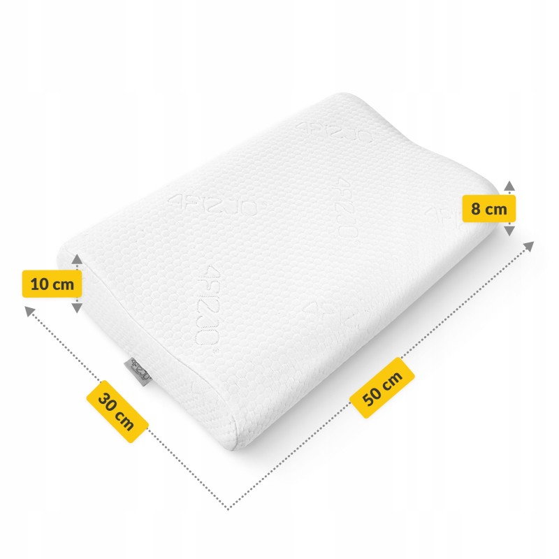 Подушка ортопедична 4FIZJO Ergo+ Small 30 x 50 см охолоджуюча для сну White (P-5907739319418)