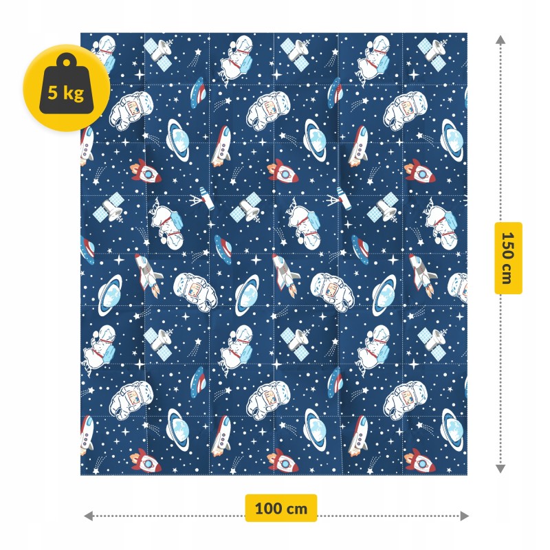 Ковдра важка (обтяжена) 4FIZJO 5 кг 100 x 150 см дитяча Blue (P-5905973403559)