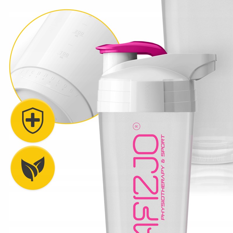 Шейкер спортивний 4FIZJO Ultra 700 мл White/Pink (P-5905973407069)