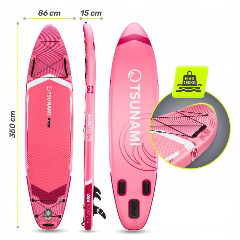 Надувна SUP дошка TSUNAMI PRO 350 см з веслом T10 (P-5905973405591)