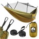 Гамак туристичний Mountain Goat 270 x 140 см з москітною сіткою, одномісний, підвісний Olive (P-5905973403153)