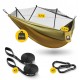 Гамак туристичний Mountain Goat 270 x 140 см з москітною сіткою, одномісний, підвісний Olive (P-5905973403153)