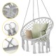 Крісло-гойдалка 4FIZJO Boho Dream 80 см підвісна, плетена Grey (P-5905973404525)