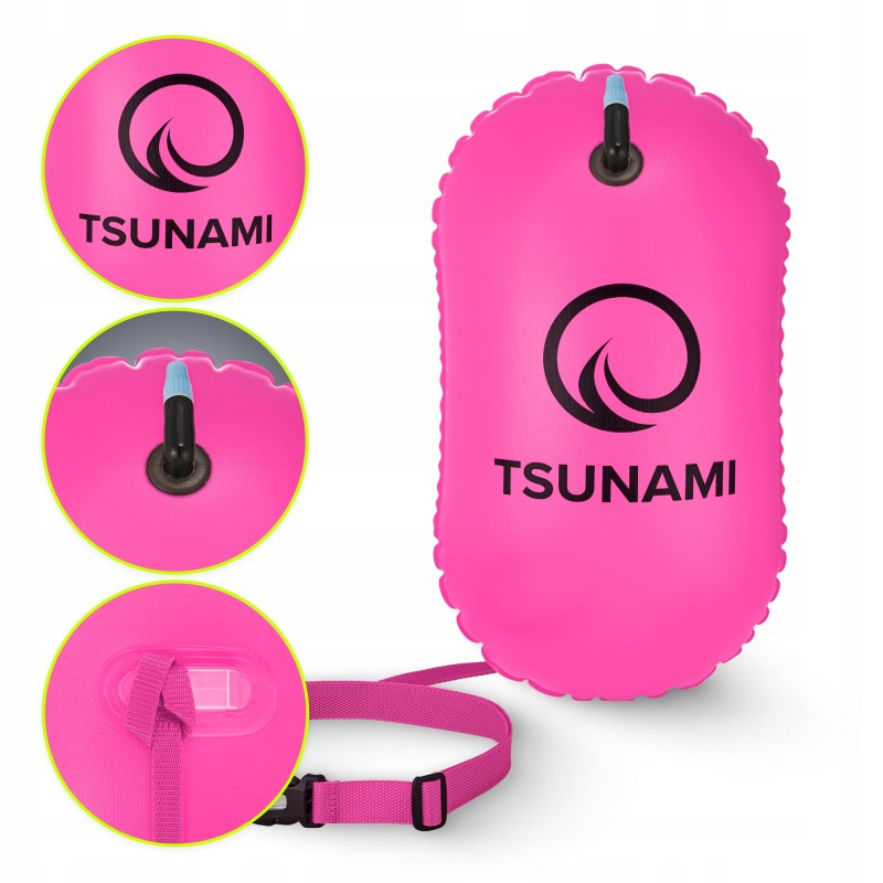 Буй для плавання TSUNAMI Basic надувний Pink (P-5907739314079)