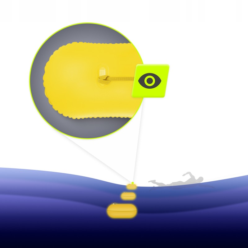 Буй для плавання TSUNAMI Basic надувний Yellow (P-5907739316806)