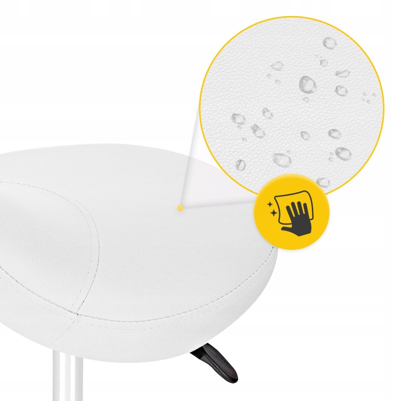 Стілець для майстра 4FIZJO Ergo регульований, без спинки, на коліщатах White (P-5907739319630)
