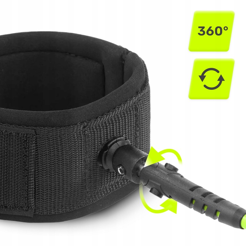Ліш страхувальний для дошки TSUNAMI SUP-Leash Black/Green (P-5907739316479)