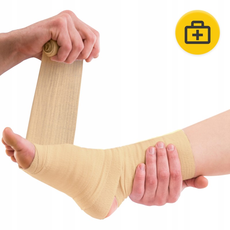 Когезійний бинт-бандаж 4FIZJO Cohesive Bandage 5 см x 4.5 м еластичний, самоклеючий Beige (P-5905973400855)
