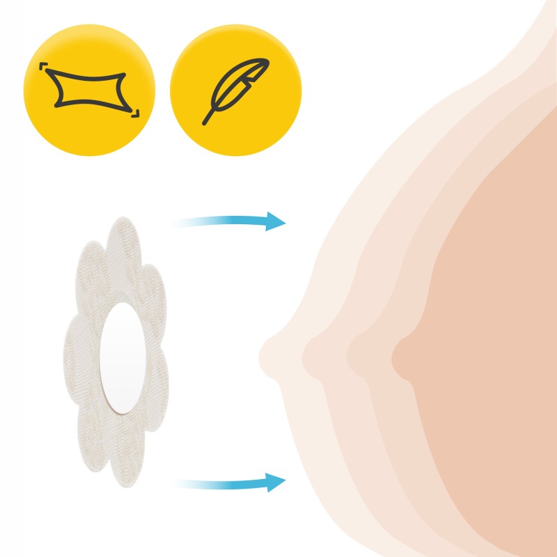 Наліпки на соски 4FIZJO Nipple Covers бавовняні 20 шт Beige (P-5905973401500)