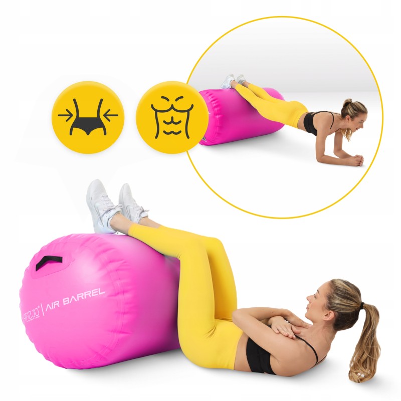 Повітряна бочка для гімнастики 4FIZJO Air Barrel 100 x 60 см Pink (P-5905973405478)
