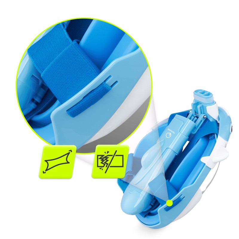 Маска для снорклінгу TSUNAMI Shark повнолицьова, дитяча Sky Blue (P-5907739318237)
