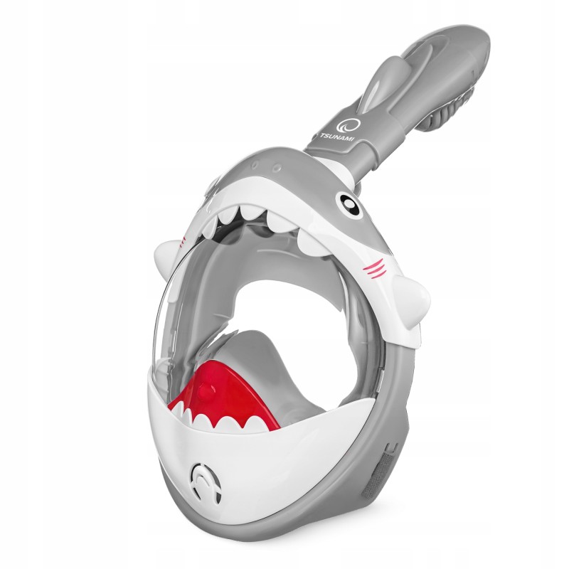 Маска для снорклінгу TSUNAMI Shark повнолицьова, дитяча Grey (P-5905973405447)
