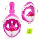 Маска для снорклінгу TSUNAMI Shark повнолицьова, дитяча Pink (P-5905973405430)