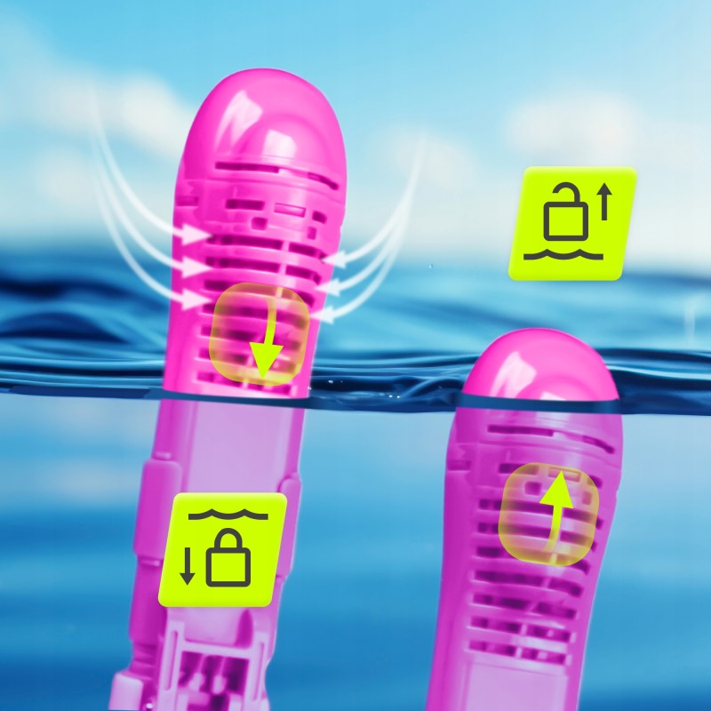 Маска для снорклінгу TSUNAMI Shark повнолицьова, дитяча Pink (P-5905973405430)