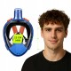 Маска для снорклінгу TSUNAMI повнолицьова, зі складною трубкою Size L/XL Blue (P-5905973405461)