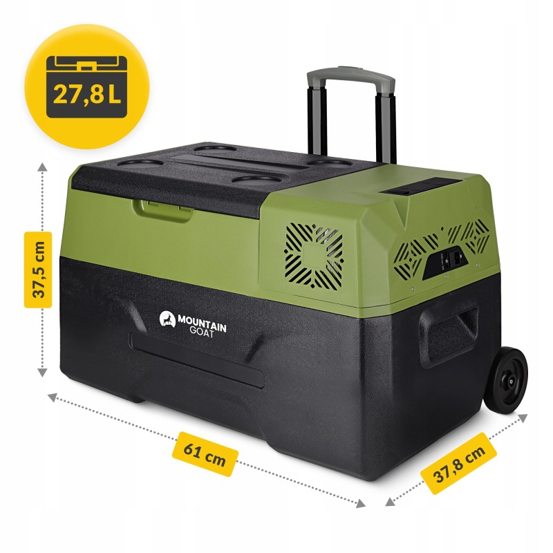 Холодильник туристичний компресорний Mountain Goat XTREME 27.8 л електричний, переносний Black/Olive (P-5905973404884)