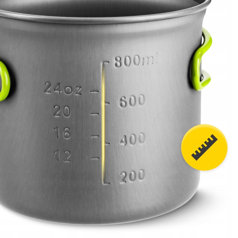 Набір посуду для кемпінгу Mountain Goat складний 5 шт 1.2 л Grey (P-5907739316813)