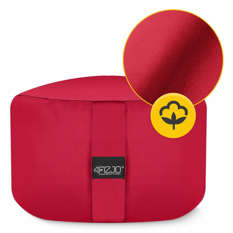Подушка для йоги та медитації 4FIZJO Zafu кругла 32 x 20 см Red (P-5907739315526)